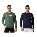 MALENO Round Neck Green &amp; Yellow Sweat Shirt