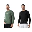 MALENO Round Neck Green &amp; Yellow Sweat Shirt