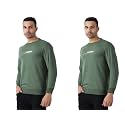 MALENO Round Neck Green &amp; Yellow Sweat Shirt