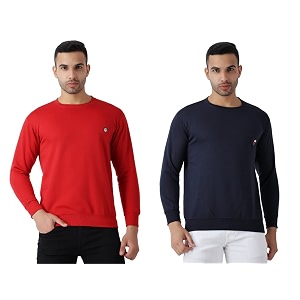 maleno round neck red amp yellow sweat shirt
