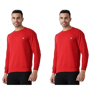 maleno round neck red amp yellow sweat shirt
