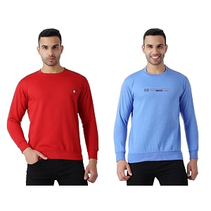 maleno round neck red amp yellow sweat shirt