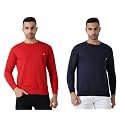 MALENO Round Neck Red &amp; Yellow Sweat Shirt