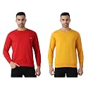 MALENO Round Neck Red &amp; Yellow Sweat Shirt