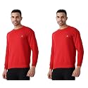 MALENO Round Neck Red &amp; Yellow Sweat Shirt