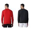 MALENO Round Neck Red &amp; Yellow Sweat Shirt