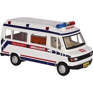 malik pull back ambulance traveller bus toy for kids - door openable