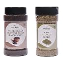 Malikaz' The Royale Taste Mustard Ajwain Combo (Black Mustard Seeds, 300g | Raw Ajwain Seeds, 70g), 370g