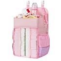 Maliton Hanging Diaper Caddy Nursery Caddy Organizer (Pink)