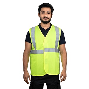 mallcom proclo 51 reflective lightweight hi-vis jacket 2 inch safety jacket green en certified high visibility vest for use for airport construction workers amp bicycle riders pack of 1