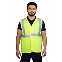 Mallcom PROCLO 51 Reflective Lightweight Hi-Vis Jacket (2 inch) Safety Jacket (Green) EN Certified, High Visibility Vest for use For Airport, Construction, Workers & Bicycle Riders (Pack of 1)