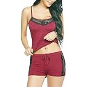Mallory Winston Women's Babydoll Nighty for Honeymoon/Night Wear for Women/Nightwear Super Soft Net Babydoll Dress Sleepwear Naughty (Free Size) (MAROON2)