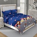 MallowWorld Kids Cartoon Animal Carnival Printed bedsheet 1 Double Bedsheet with 2 Pillow Covers Size 90 inch x 100 inch