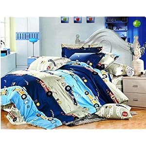 mallowworld kids cartoon beautiful multicolor kids vroom printed bedsheet 1 single bedsheet with 1 pillow cover size 60 inch x 90 inch