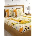 MallowWorld Kids Cartoon Beautiful Multicolor Kids Ziraffe Printed Bedsheet 1 Single Bedsheet with 1 Pillow Cover Size 60 inch x 90 inch