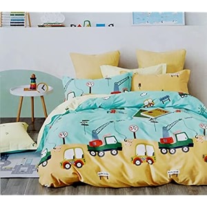 mallowworld kids cartoon multicolor kids printed bedsheet 1 double bedsheet with 2 pillow covers size 90 inch x 100 inch