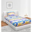 MallowWorld Kids Cartoon Soothing Good Night Theme Print bedsheet 1 Single Bedsheet with 1 Pillow Cover Size 60 inch x 90 inch