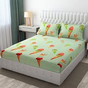mallowworld microfiber wrinkle free soft hypoallergenic  cartoon printed  double bed king size softy printed kids bedsheet for boys amp girls room 90x95 inches