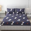 MallowWorld Microfiber Wrinkle Free Soft Hypoallergenic | Cartoon Printed | Double Bed King Size Dog Printed Kids Bedsheet for Boys &amp; Girls Room (90x95 Inches)