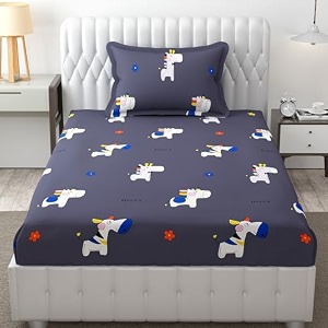 mallowworld microfiber wrinkle free soft for kids single bed king size 6x90 inches cartoon printed  single bed dog printed kids bedsheet for boys amp girls room