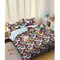 MallowWorld Microfiber Wrinkle Free Soft for Kids (Single Bed King Size 6X90 Inches) Cartoon Printed | Single Bed Dog and Teddy Printed Kids Bedsheet for Boys & Girls Room