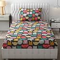 MallowWorld Microfiber Wrinkle Free Soft for Kids (Single Bed King Size 6X90 Inches) Cartoon Printed | Single Bed Brown Teddy Printed Kids Bedsheet for Boys &amp; Girls Room