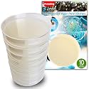 Malt Extract Agar Plates - Evviva Sciences - Great for Mushrooms, Molds, Fungus - 10 Prepoured MEA Petri Dishes - Also Great for Science Fair Projects!