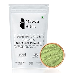 malwa bites neem powder 100gm  neem leaves powder for eating and drinking good for skin and hair 50gmpack of 2