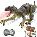 MAMABOO Remote Control Dinosaur Jurassic T Rex Toys for Boys Electronic RC Spray Raptor Walking Roaring Tyrannosaurus Rex Realistic 18.1" Birthday Gift for Kids Girls 3 4 5 6 7