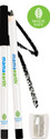 Mamaearth Charcoal Black Long Stay Kohl, Kajal Black Waterproof, With Castor Oil & Chamomile For 11-Hour Smudge-free Stay with Free Sharpener
