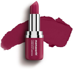 mamaearth creamy matte long stay lipstick with murumuru butter and vitamin e