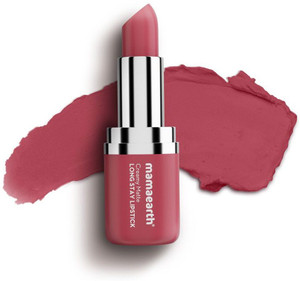 mamaearth creamy matte long stay lipstick with murumuru butter and vitamin e