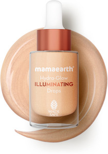 mamaearth hydra-glow illuminating drops with vitamin c  hyaluronic acid primer  - 15 ml