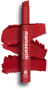 mamaearth moisture matte longstay lipstick for 12 hour long stay- raspberry scarlet
