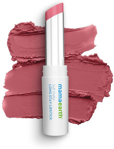 mamaearth soft matte long stay lipstick with jojoba oil  vitamin e for 12 hour long stay