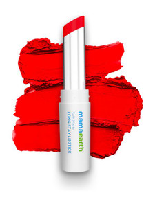 mamaearth soft matte long stay lipstick with jojoba oil  vitamin e for 12 hour long stay