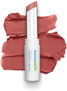 mamaearth soft matte long stay lipstick with jojoba oil  vitamin e for 12 hour long stay