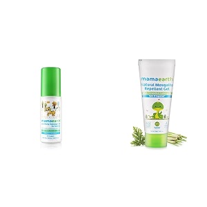 mamaearth soothing baby massage oil with sesame almond amp jojoba oil - 200ml amp mamaearth natural mosquito repellent gel 50ml