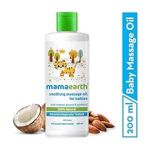 mamaearth soothing baby massage oil with sesame almond amp jojoba oil - 200ml amp milky soft diaper rash cream for babies  50g
