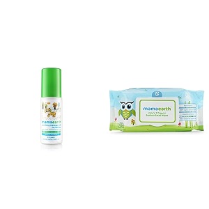 mamaearth soothing baby massage oil with sesame almond amp jojoba oil - 200ml amp india39s first organic bamboo based baby wipes 72 wipes