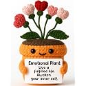 MAMAGIFTREE Crochet Heart Flower Gift – “Awaken Your Inner Self” Encouragement Keepsake for Women, Friends, Coworkers