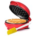MAMAJI Mini Waffle Maker Machine crunchy waffle maker and pan cake machine combo 3 in 1 Electric Waffle Iron Non-Stick Coating Machine for Home Kids Birthdays 4 Inch 350 Watts (Multi)