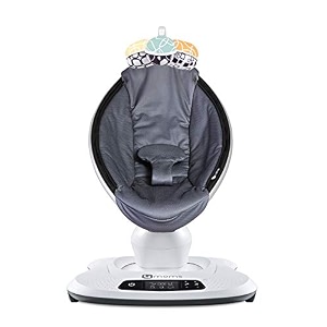 4moms mamaroo 40 multi motion baby swing adjustable recline seat with music parent inspired motions bluetooh enabled no batteries required washable fabric birth to 9 kgs grey mesh