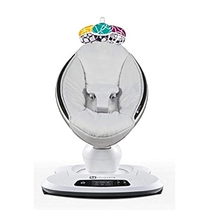 4moms mamaroo 40 multi motion baby swing adjustable recline seat with music parent inspired motions bluetooh enabled no batteries required washable fabric birth to 9 kgs grey classic
