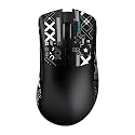 MAMBASNAKE Attack Shark R1 Wireless Gaming Mouse,PAW3311 Optical Sensor 18K DPI,59g Ultralight 2.4Ghz/BT/Wired Computer Mice for Win/Mac-Black&amp;Tape