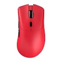 MAMBASNAKE Attack Shark R1 Wireless Gaming Mouse,PAW3311 Optical Sensor 18K DPI,59g Ultralight 2.4Ghz/BT/Wired Computer Mice for Win/Mac - Red