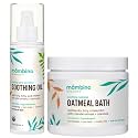 Mambino Organics Calming Skin Set, Oatmeal Bath Soak Powder & Soothing Body Oil, Fragrance-Free with Jojoba & Evening Primrose, Gentle for Babies & Adults, Ultra-Sensitive Skin, Vegan, 11 oz