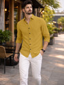 Mameru Men Regular Fit Solid Spread Collar