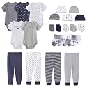 MAMIMAKA Newborn Layette Gift Set Bodysuits Pants for Baby Girl and Boy 24 Piece 100% Cotton Essentials and Accessories