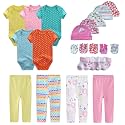 MAMIMAKA Newborn Layette Gift Set Bodysuits Pants for Baby Girl and Boy 24 Piece 100% Cotton Essentials and Accessories
